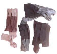 4 Pair Tights for Wearing Crafts or Gardening Gray Black Fits Medium - £14.70 GBP