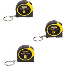 Stanley Fat Max FMHT33706W 1/2&quot; X 6&#39; Fatmax Keychain Tape Measure, 3 Pack - £31.16 GBP
