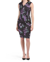 New Tahari Black Floral Career Sheath Dress Size 8 Size 10 Size 14 $119 - £36.39 GBP+