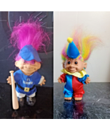 2 Russ lil slugger troll and Bright of America Inc multi color hair clown troll - $14.76