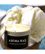 Creamy Tahitian Vanilla Scented Tin Candles Hand Poured Vegan Friendly E... - $284.64 MXN+