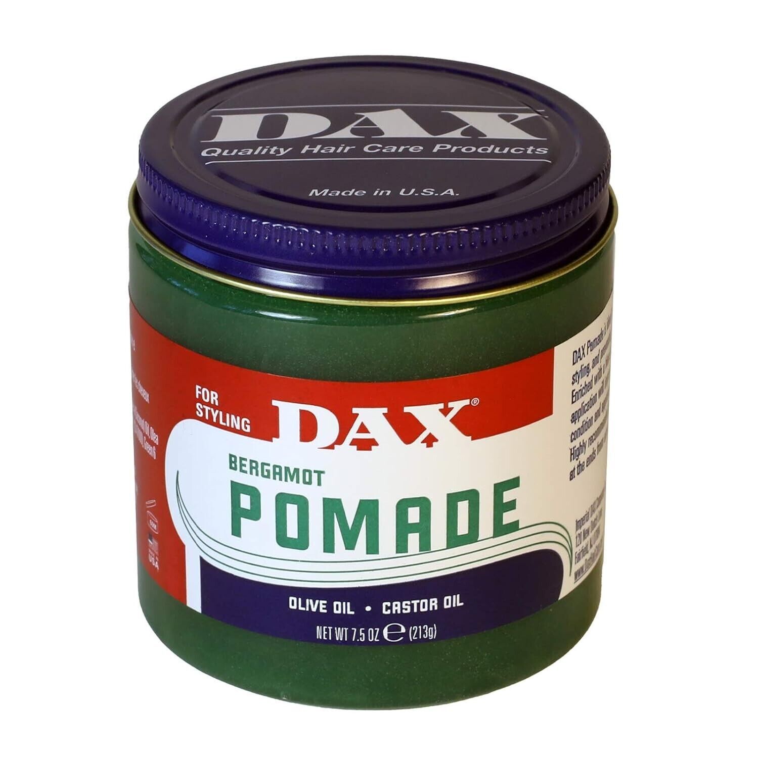 Dax Pomade Compounded with Vegetable Oils &amp; Lanolin Unisex Use 7.5 oz - $7.95