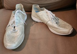 Skechers Seager Major League Womens Size 9.5 White Metallic Glitter Snea... - $25.00