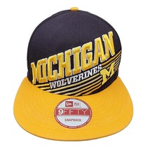 Michigan Wolverines New Era 9Fifty Snapback Hat Cap Retro Spell Out Embroidered - £15.77 GBP