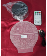 3-D Color Changing Illusion Night Light - Star Wars Death Star with remote - $11.88