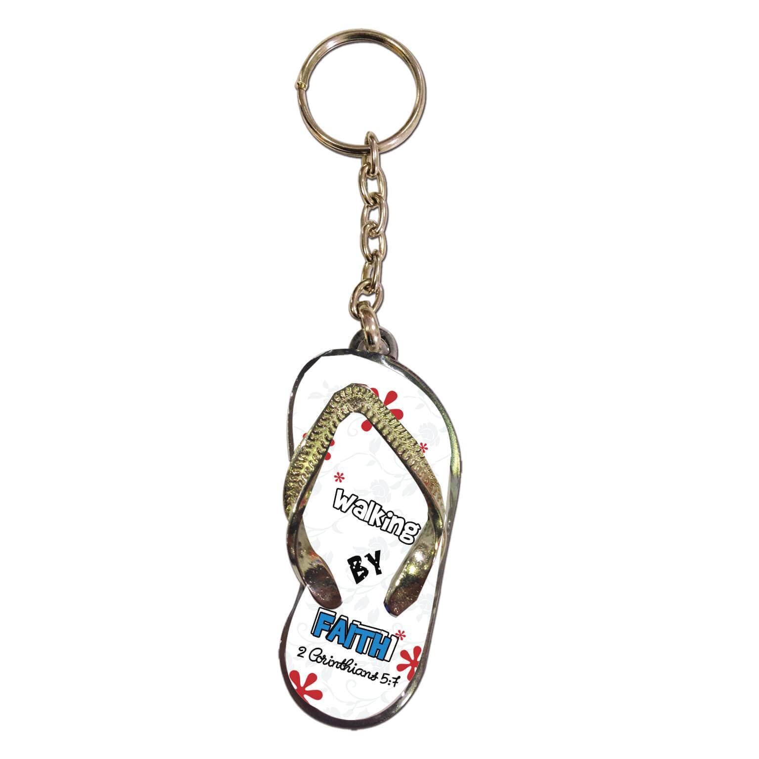 Walking By Faith : Gift Keychain Christian Religious Jesus God Faith - $5.99