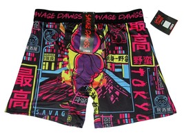 Savage Dawgs Hoody Bear Tokyo Japanese Print Neon Colorful Boxers Mn&#39;s NWT DISC - £14.34 GBP