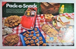 NABISCO - Pack-a-Snack - Picnic - Parks - Families -Dual Ad-1970 VTG Pri... - $12.23
