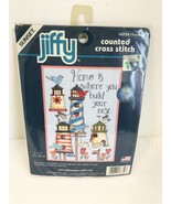 Sunset Jiffy counted cross stitch kit # 16754 Home is..... - $226.98 MXN