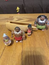Disney Moana Adventure Pack Figure Set Maui Pua Grandma Chief Tui Ship lot - £15.83 GBP