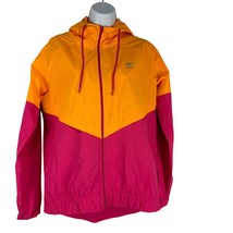 Fila Sport Women&#39;s Flame Orange Hooded Windbreaker Jacket Size M - £18.49 GBP
