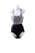 MOLYBELL Women One Piece Striped High Waist  Swimsuit Size L - $15.83