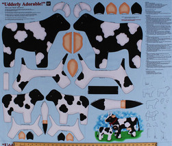 35&quot; X 44&quot; Panel Cows Calf Stuffed Animal Toys Kids Cotton Fabric Panel D475.37 - £10.64 GBP