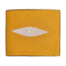 Men&#39;s Wallet Bifold Style Genuine Stingray Leather 1 Eye Money Bag Card Zip New - £52.27 GBP+