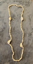 VINTAGE HAWAII 33” GORGEOUS SHELL NECKLACE WITH COWRIE SHELLS - $75.00
