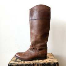 8 - Frye $298 Cognac Brown Leather Melissa Seam Tall Boots NEW *tried on... - $160.00