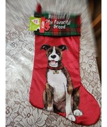 ASPCA Mix Breed Dog Velour Red Plaid &quot;Rescue Is My Favorite Breed&quot; Stock... - $13.99