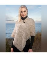 Aran Sweater Market Cable Wool Poncho in Skiddaw One Size NEW - $871.71 MXN
