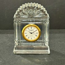 Vintage Waterford Crystal Desk Mantle Clock Paperweight 3.75 Inch Needs Battery - £15.13 GBP