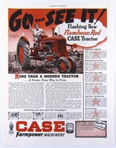Vintage 1939 Flambeau Red Case Tractor Lady Farmer Print Ad Case Machinery 13x10 - £5.18 GBP