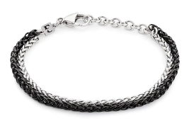 Cuff Chain Bracelet for Men Made of Stainless Steel - Fits 7&quot;-8&quot; Wrist Sizes - £37.10 GBP