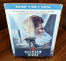 Hacksaw Ridge (Blu-ray+DVD+Digital)-Custom Slipcover-NEW-Free Shipping w/Track! - £10.33 GBP