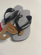 Havaianas flip flops Sandals Gray Baby Boy Toddlers 9c - £6.18 GBP