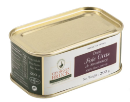 GEORGES BRUCK STRASBOURG - Duck Foie Gras - Rectangular tin 200gr - $119.28 CAD