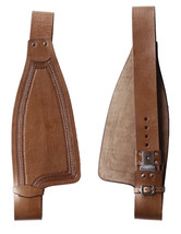 Horse Western Adult Tooled Leather Replacement Saddle Fenders 5256DB - $64.99