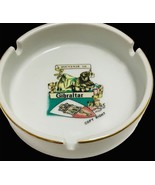 Vintage Ashtray Ceramic Gibraltar 1980s Souvenir Round Trinket Dish Made... - £11.88 GBP