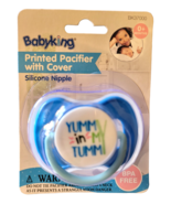 Baby King Printed Pacifier With Cover - New - Yummy in my Tummy - £7.07 GBP