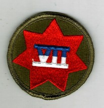 7th CORPS U.S. ARMY PATCH FULL COLOR - NEW OLD STOCK - $2.50