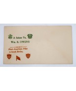 Vtg WWII Envelope Lt. Wm. B. Owen Rare Ephemera NOS 1st American to Bomb... - $8.00