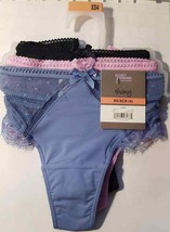 Secret Treasures Women&#39;s Dot Mesh Lace Thong Panties, 3-Pack Size XS/XCH (4) - £9.46 GBP