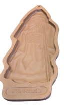 Longaberger Pottery St Nick Chocolate Cookie Mold Christmas Santa 1993 New 10 in - £10.30 GBP
