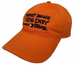 Buffalo News Kids Day Present by Tops Hat Cap Orange Strap Back Port &amp; Co Cotton - £14.01 GBP