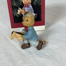1996 Hallmark Keepsake Ornament Son Boy Bear On A Pony Horse Stick - £3.49 GBP