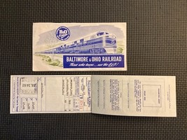 1957 JUL Baltimore And Ohio Railroad Ticket Envelope and Receipt B&amp;O 195... - $11.50
