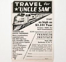 1949 Railway Postal Clerks Government Advertisement Railroad Jobs Vintag... - $380.53 MXN