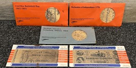 Collectors Historical Document Replicas Declaration  &amp; Confederate Bills... - £22.79 GBP