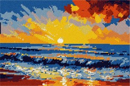 Pepita Needlepoint kit: Abstract Sunset, 12&quot; x 8&quot; - £68.74 GBP+