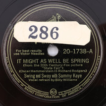 Sammy Kaye – It Might As Well Be Spring / Give Me The Si 1945 10&quot; 78 rpm 20-1738 - £7.83 GBP