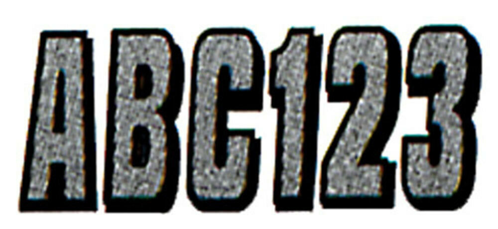 Hardline SIBLK320 3&quot; Block Letter &amp; Number Kit - Silver/Black - $22.49