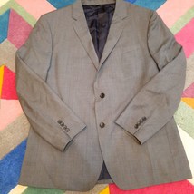 Bonobos Blazer Mens sz 46R Athletic Fit Italian wool grey suit jacket 46 Regular - £60.32 GBP