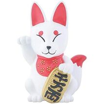 Japanese Folktale White Fox with Coin Kitsune Collectible Figurine 4.5 I... - $21.98