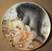 PORCUPINE collector plate GEOFF MOWERY Franklin Mint Country Diary OCTOBER - $25.00