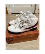 Fila White Navy Red Hi Top Shoes Sz 10 F-13V 1VF059LX-150 Classic - $15.76