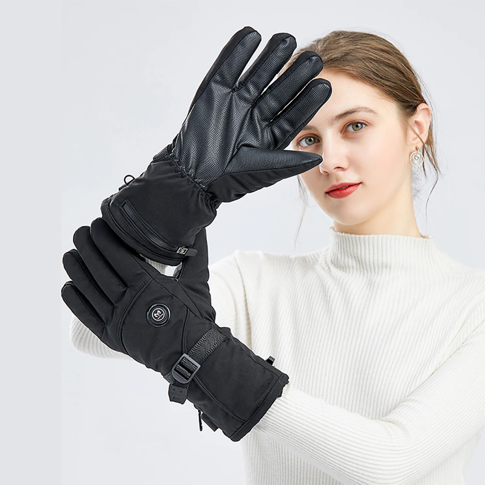 Riding Heated Gloves Touch Screen Heating Thermal Gloves 4000mAh Outdoor Keep - £44.13 GBP