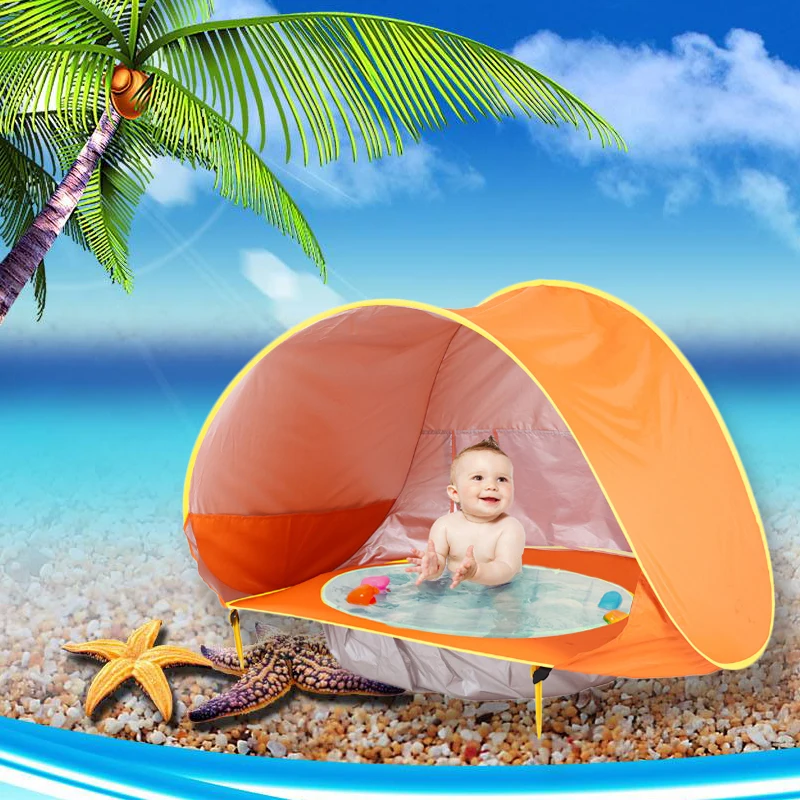 Baby Beach Tent Children Waterproof Pop Up sun Awning Tent UV-protecting - £11.91 GBP+