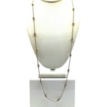 Vintage Premier Designs Chain Necklace, Silver Tone Cable with Bead Stations - £22.06 GBP